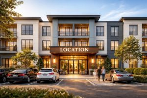 batiment-moderne-devanture-ciel-bleu