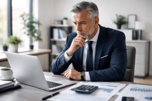 homme-affaires-bureau-documents-ordinateur